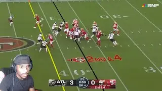 РЕАКЦИЯ НА ОСНОВНЫЕ МОМЕНТЫ ИГРЫ Atlanta Falcons против San Francisco 49ers!