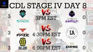 CDL Stage 4 Day 8 - Mutineers vs LAG - Faze vs LA Thieves - Subliners vs Empire - COD League Esports