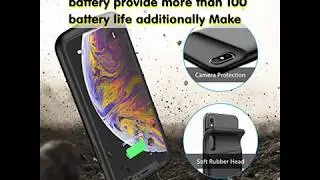 #Battery #Case #for    iPhone X/XS, 4000mAh Ultra Slim Protective Charging  Rechargeable Ext..
