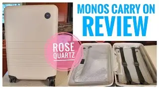 Обзор чемодана Monos Carry On Luggage Rose Quartz: какой он размер? Как изменить комбинацию замка?