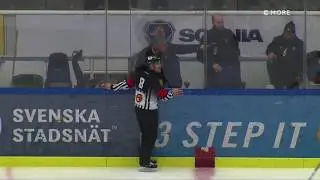 Södertälje SK vs Oskarshamn IK - Brandlarm går igång