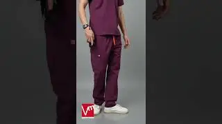 VastraMedwear Scrub Suit for Doctors Mens l Uniform for Doctors, Nurses, Dentists & HCP'S (Wine)