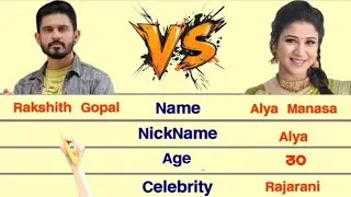 Rakshith Gopal 🆚 Alya Manasa Comparison #rakshithgopal #alyamanasa #biggbosstamil #comparison
