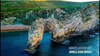 Motorhome adventures Durdle Door holiday park Lulworth cove, drinking dragon Jurassic Dorset coast
