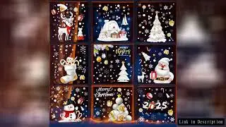 Christmas Wall Stickers Xmas Stocking Snowman Snowflake Santa Claus Elk Window Glass Mirror Static S