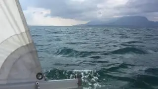 &Eacute;chapp&eacute;e belle sur mon Wegu Happy sailing #voile #bise #neuchatel #wegu #happysailing