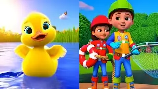 Brave Kids Rescue Little Duck | Little Duck Song |Nursery Rhymes | Toddlers Song | @abckidscampus