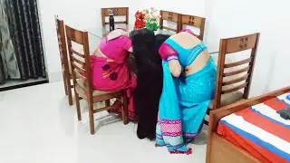 Silky shiny open long hair of two beautiful ladies 