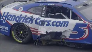 Kyle Larson and Ryan Preece HARD CRASH - 2023 Nascar Cup series at Talladega