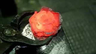 Making a Steel Rose. Blacksmithing. Forged products