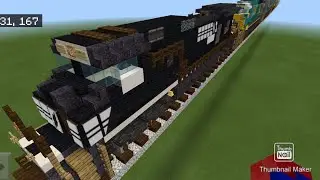 Minecraft Norfolk Southern Dash 9 locomotive tutorial
