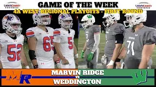 Marvin Ridge vs Weddington; Warriors Down Mavs, 29-19, Advance to 4A Second Round | Game of the Week
