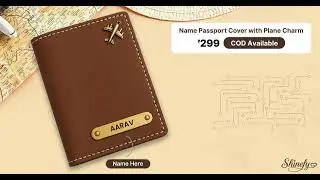 Custom Name Brown Passport Cover