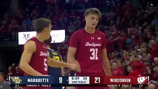 Nolan Winter for Three vs. Marquette | Wisconsin Men's Basketball