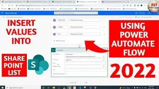 insert values into sharepoint list using power automate instant flow 2022