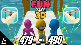 Fun Race 3D | Gameplay Walkthrough | Level 479 - 490 + Bonus (iOS, Android)