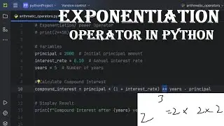 Exponentiation Operator in Python | Power Operator Hindi/ Urdu