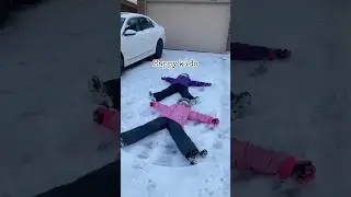 Making snow angels #cute #kidsfun #shorts #winterseason