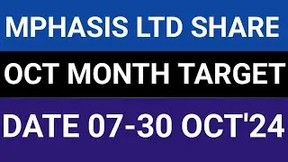 MPHASIS LTD STOCK LATEST NEWS UPDATES 7OCT'24/MPHASIS LTD SHARE LATEST NEWS UPDATES WITH TARGET
