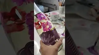 Wine Bottle Painting for Holiday Gift-giving 🌲🍾🎁 #art #christmasgifts #painting