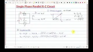 Single Phase Parallel R-C Circuit