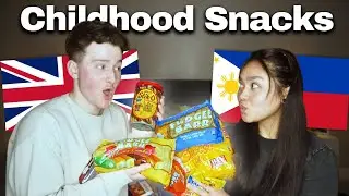 Boyfriend Tries My Childhood Filipino Snacks!