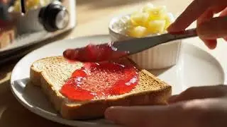 Toast with Strawberry Jelly & Pineapple Cottage Cheese