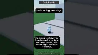 basic wiring: crossings RO Scale sandbox quick tutorial