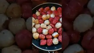 Thai meatballs and sausage (fry)🍡🍡😋❣️