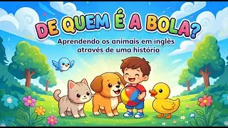 De Quem É a Bola? 🐶🐱 | Aprenda os Animais em Inglês com uma História Infantil