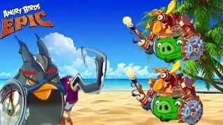 ANGRY BIRDS EPIC. MOD CAVE 28 BY @ItsmeKilligan. OUTLAW'S OUTPOST. LEVEL 5. WALKTHROUGH ANGRY BIRDS.