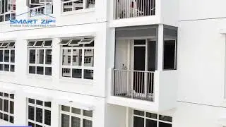 HDB BTO Balcony Ideas - Smart Zip Track Blinds