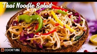 Easy Thai Noodle Salad Recipe | How To Make Rice Noodle Salad | Peanut Butter Recipes