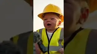 Working baby👷&zwj;♂️ 😩 #ai #funny #shorts #comedy #baby #tuitionfees #veo3
