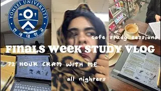 72 HOUR STUDY VLOG-finals week study vlog, all nighters, presentations, indian in korean uni pre med