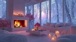 🔥🎹 Winter Piano Lounge Music for Relaxation | Fireplace Sounds to Focus, Sleep, Read & Unwind Calmly