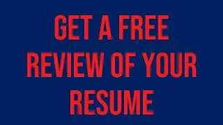 FREE CV REVIEW