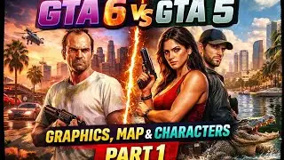 GTA 6 vs GTA 5 🔥 Graphics, Map & Characters Comparison | Part 1 #gta6 #gta #gta5 #gaming 