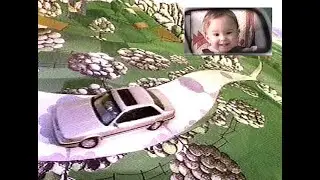 1990 Mazda 626 LX cartoon background & live action car TV ad