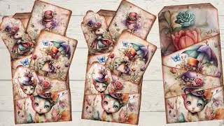 How to Make a Magical Wonderland Pocket Tag 🐇✨ | Junk Journal Tutorial 