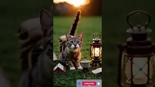 Cat Goes Camping 🐱🏕️ Adorable Outdoor Adventure!