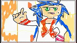 Speed Draw Version of Lucky Star Anime OP Theme 2D Animation in Blender ~ Sped-Up Artwork Clip (30x)