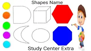 2D Shapes colour Dotted line Draw Paint for Kids | Learn Shapes song for Kids | Easy Draw for Kids