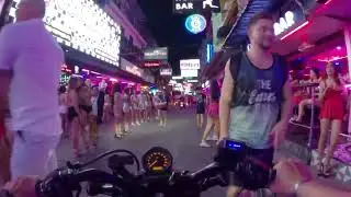 Night Ride Through Pattaya&rsquo;s Soi 6 to Tattoo Convention on Harley-Davidson 48 | GoPro POV