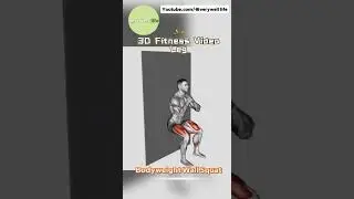 Title：3D Exercise Video Leg Edition &rarr;Bodyweight Wall Squat