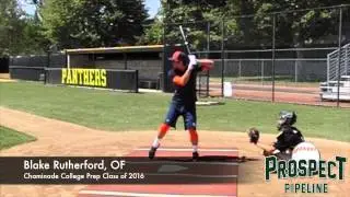 Blake Rutherford, OF, Chaminade College Prep, Swing Mechanics at 200 FPS