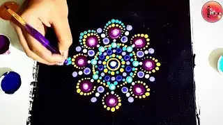#1- Mandala Dot Art for Beginners without using Dotting tools | How to paint Dot Mandalas Easily.