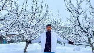 Snowfall Start  in Kasmir 🥰Apple Garden Tour Snowfall  time 🥶কাস্মীরে বরফ পরা শুরু হয়ে গেল হটাৎ 😱