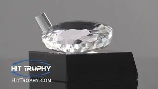 Crystal Golf Club Head And Ball Award CRY305 with Free Personalization