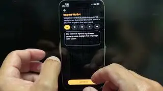 Importing your Secret phrase words Internet Money Wallet